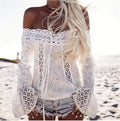 Bella Women's Off the Shoulder Blouse | Lace Detail, Boho Summer Top 0