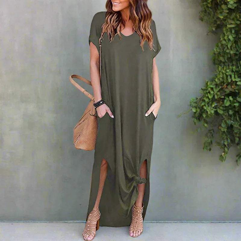 Cali Women's Maxi Dress | V-Neck, Boho Style, Plus Size Available 3