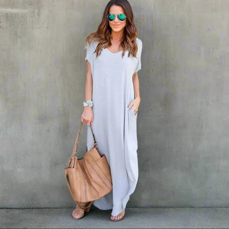 Cali Women's Maxi Dress | V-Neck, Boho Style, Plus Size Available 4