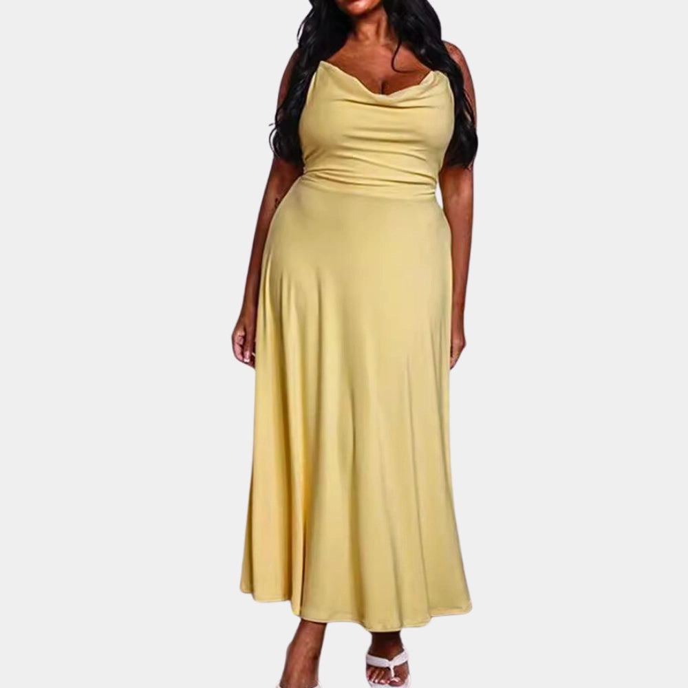 Celia Women's Maxi Dress | Elegant Cowl Neck Design 8