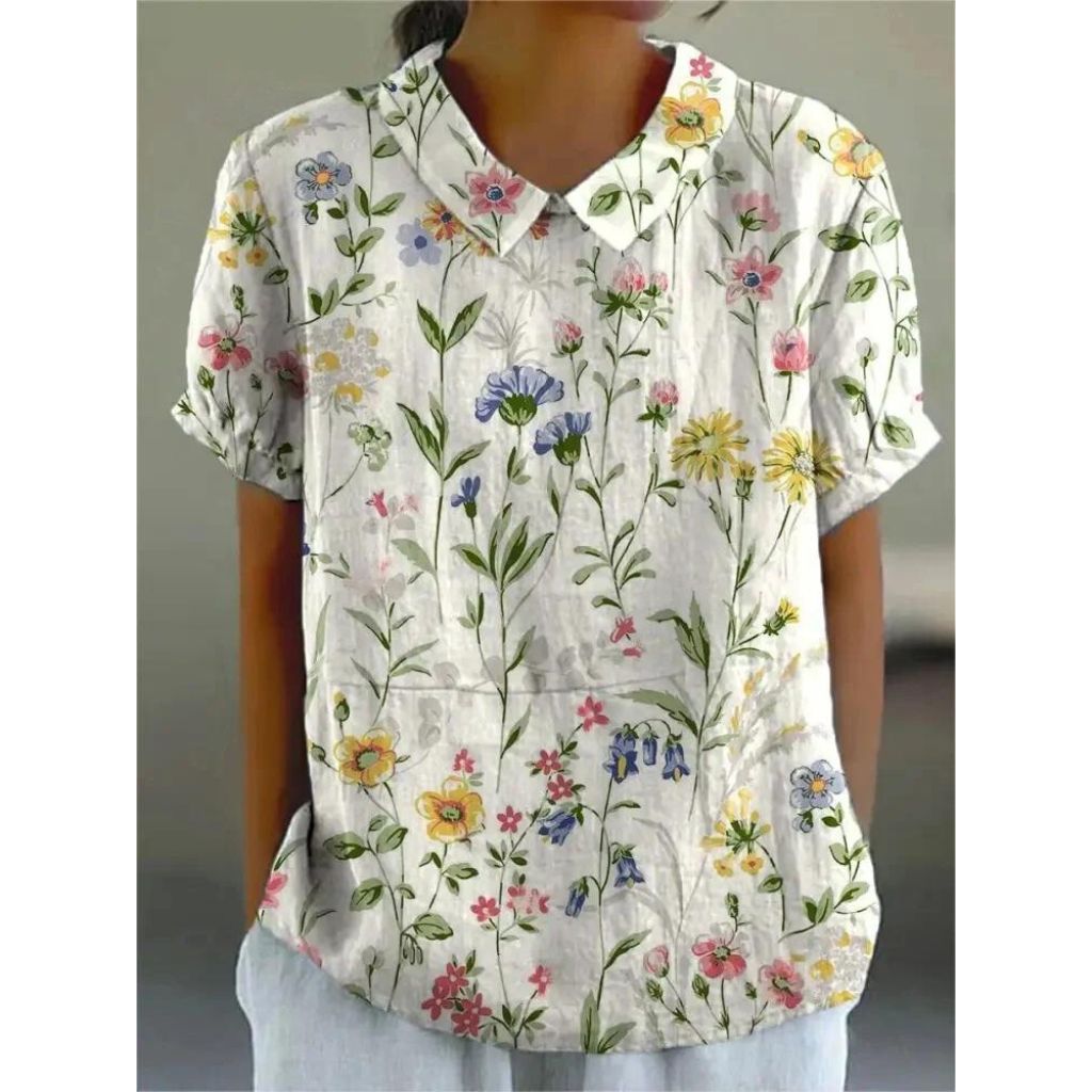 Flora Women's Blouse | Floral Print, Casual Summer Top 3