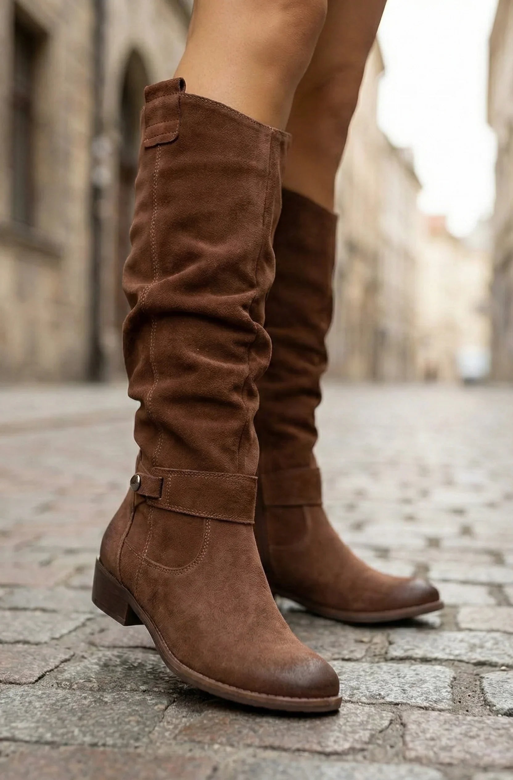 Women’s Knee-High Slouch Boots – Elegant Everyday Style