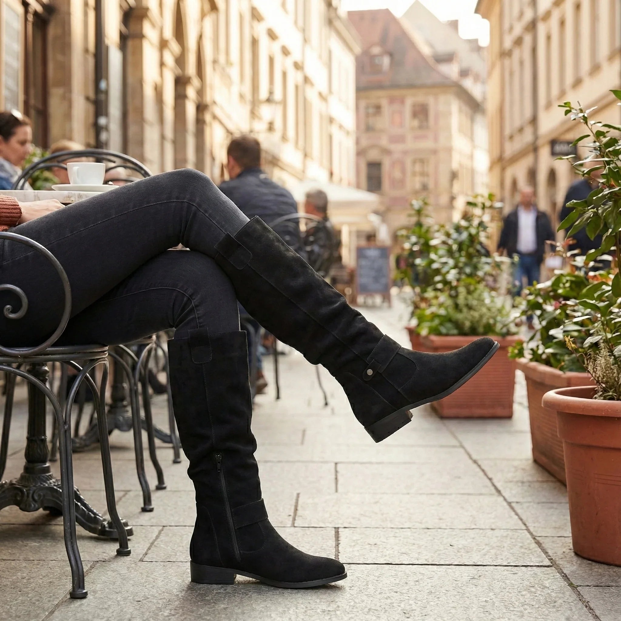 Women’s Knee-High Slouch Boots – Elegant Everyday Style