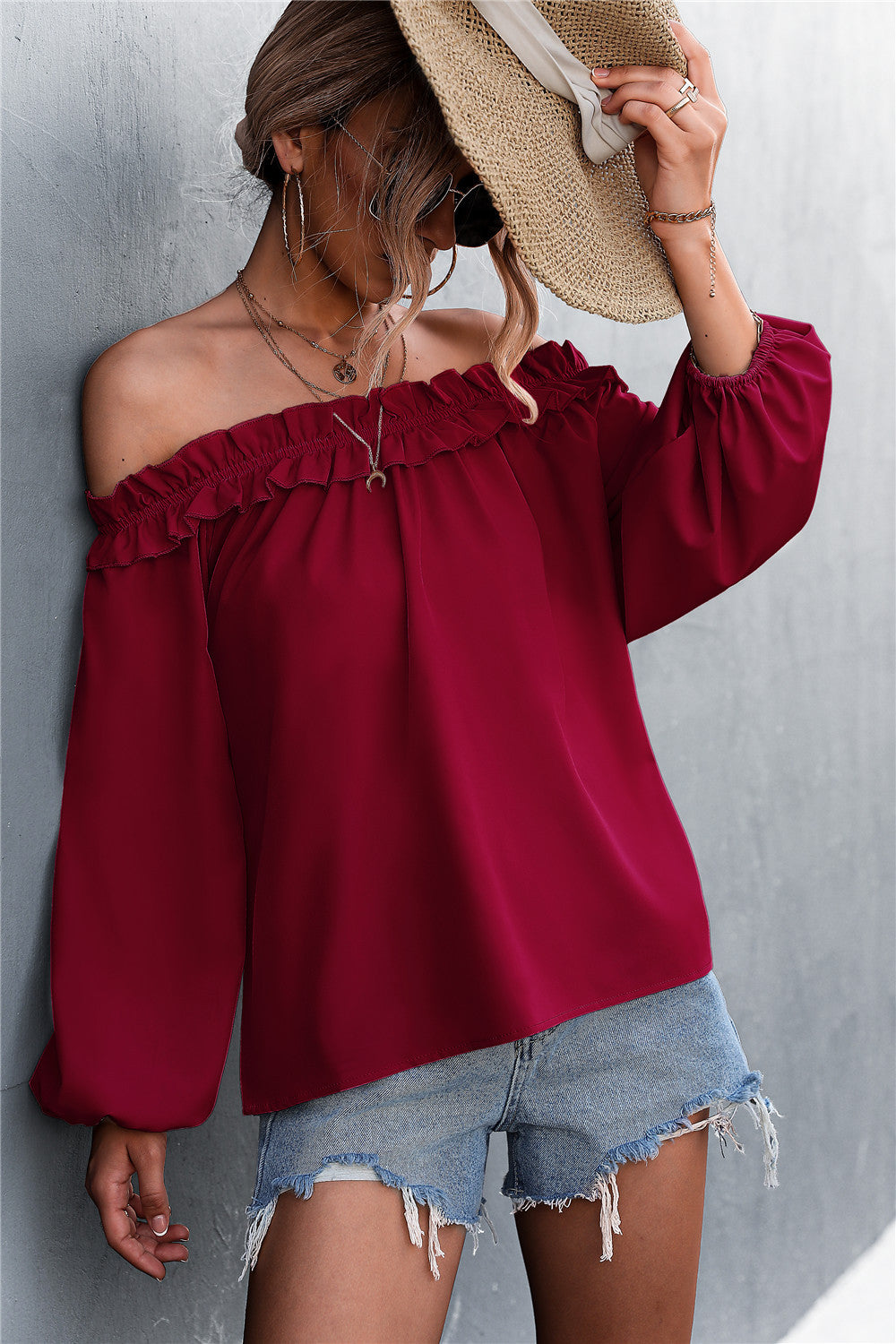 Hera Women's Blouse | Off-The-Shoulder Ruffle Design for Summer 3