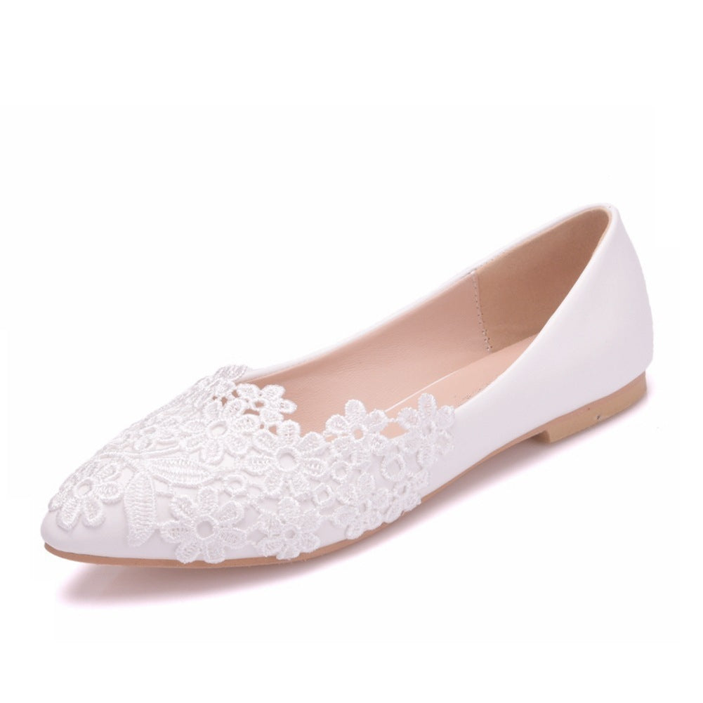 Holly Women's Ballerinas | Floral Embroidery, Comfortable Faux Leather Flats 0