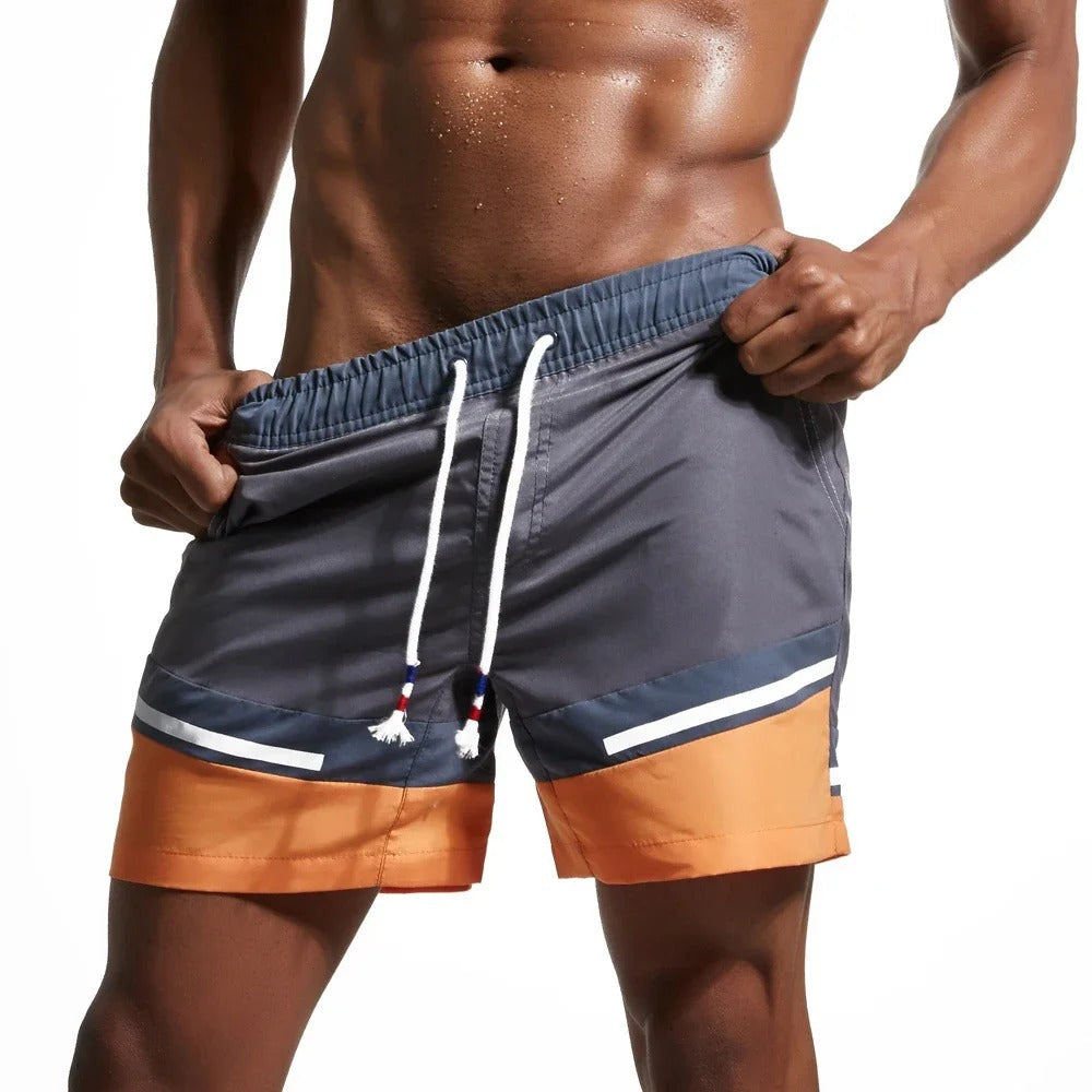 Hugo Men's Swim Shorts | Quick-Drying Color Block Design 4