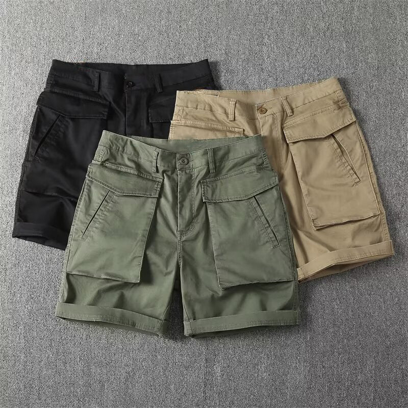 Lorenzo Men's Cargo Shorts | Spandex-Poly Blend, Tactical Style 0