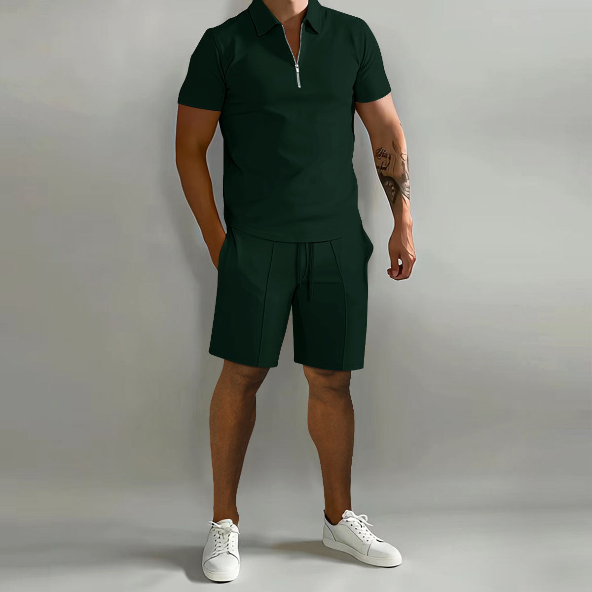 Lorenzo Vitali Men's Summer Set | Quick-Drying Polyester Blend, Casual Comfort 3