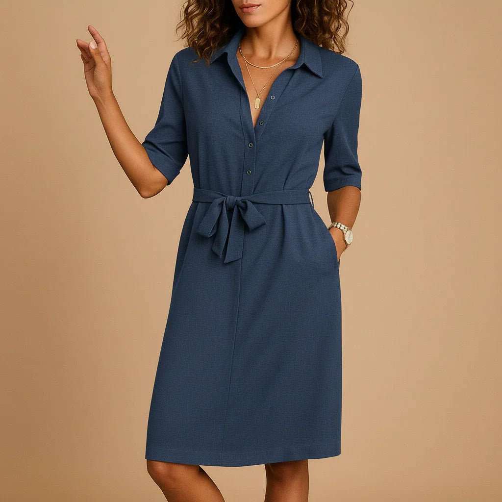 Women’s Midi Casual Dress – Flattering Everyday Fit for Work and Evening Wear