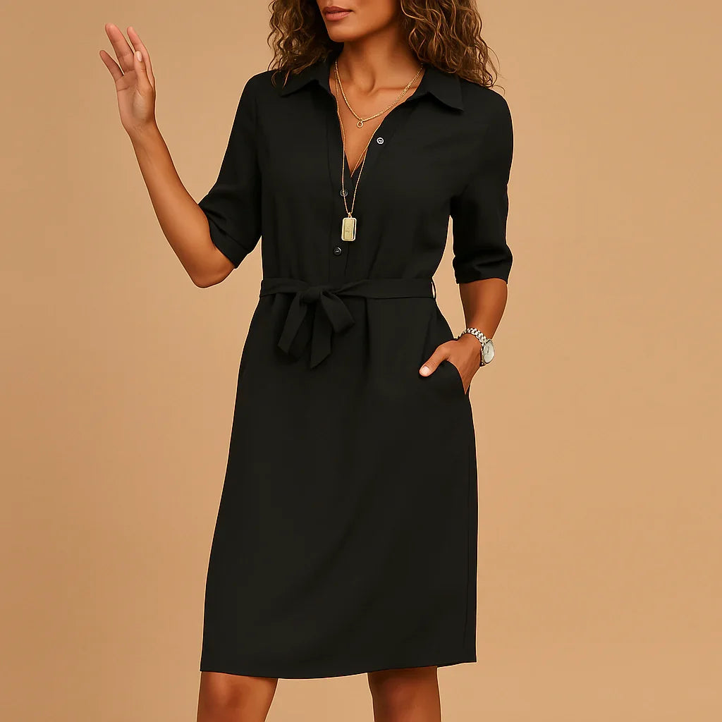 Women’s Midi Casual Dress – Flattering Everyday Fit for Work and Evening Wear